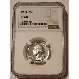1954 Washington Quarter Proof PF68 NGC